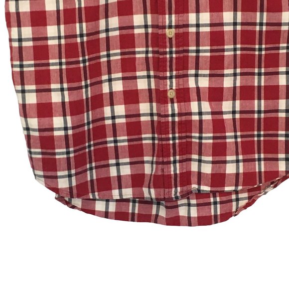 Old College Inn Old‎ College Inn Mens Red Plaid Short Sleeve Shirt, Small - Picture 3 of 7
